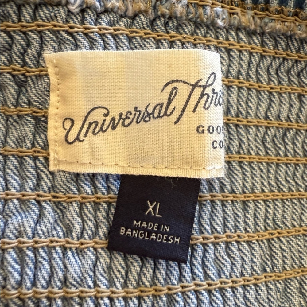 Universal Thread Button Front Denim Corset Midi A… - image 6